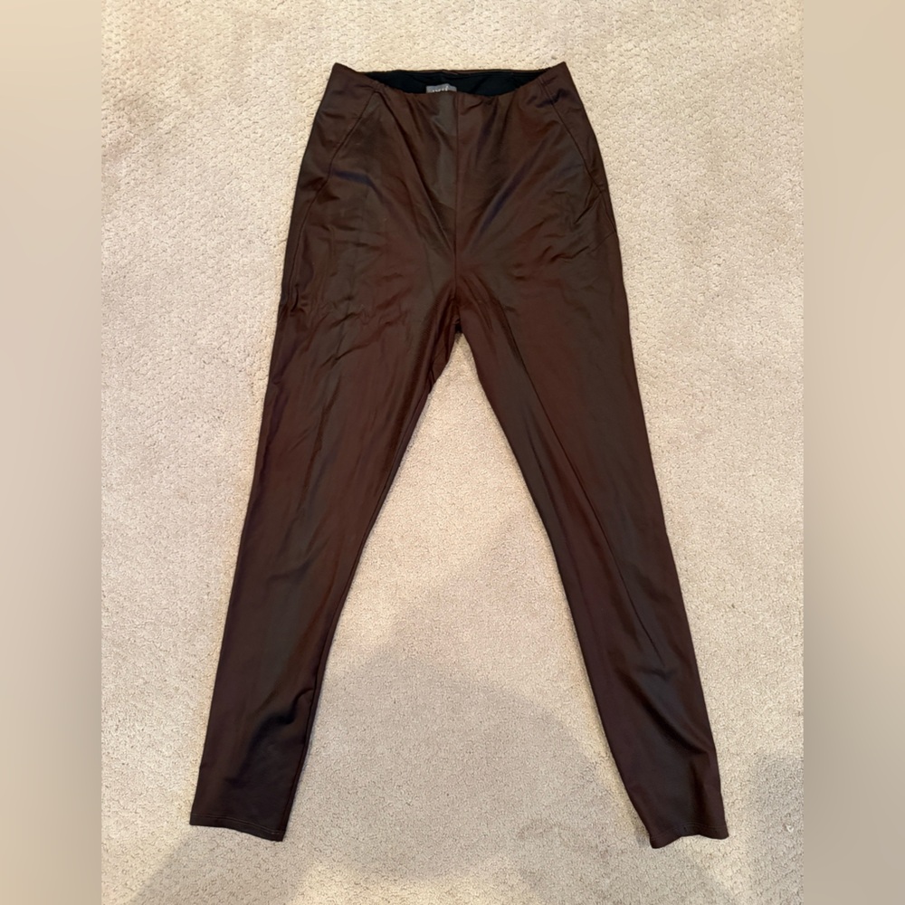 LYSSE Dark Brown Women's faux leather legging